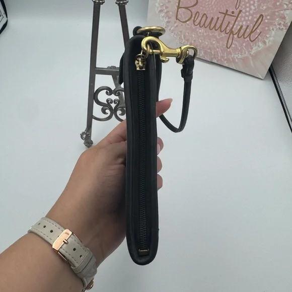 Coach (Y2K) Black Signature C Print Wristlet - Picture 3 of 7
